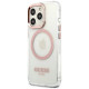 Guess Etui Guess Metal Outline MagSafe na iPhone 13 Pro / iPhone 13 - różowe