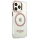 Guess Etui Guess Metal Outline MagSafe na iPhone 13 Pro / iPhone 13 - różowe