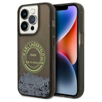 Karl Lagerfeld Liquid Glitter RSG case for iPhone 14 Pro - black