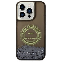 Karl Lagerfeld Liquid Glitter RSG case for iPhone 14 Pro - black