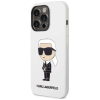Karl Lagerfeld Silicone Ikonik case for iPhone 14 Pro Max - white