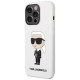 Karl Lagerfeld Silicone Ikonik case for iPhone 14 Pro Max - white