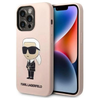 Karl Lagerfeld Silicone Ikonik case for iPhone 14 Pro Max - pink
