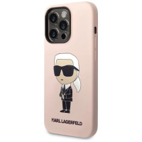 Karl Lagerfeld Silicone Ikonik case for iPhone 14 Pro Max - pink