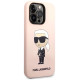 Karl Lagerfeld Silicone Ikonik case for iPhone 14 Pro Max - pink