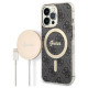 Guess Set Guess GUBPP13XH4EACSK Case+ Charger iPhone 13 Pro Max black/black hard case 4G Print MagSafe