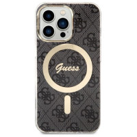 Guess Set Guess GUBPP13XH4EACSK Case+ Charger iPhone 13 Pro Max black/black hard case 4G Print MagSafe