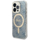 Guess Set Guess GUBPP14LH4EACSB Case+ Charger iPhone 14 Pro 6.1" blue/blue hard case 4G Print MagSafe