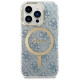 Guess Set Guess GUBPP14LH4EACSB Case+ Charger iPhone 14 Pro 6.1" blue/blue hard case 4G Print MagSafe