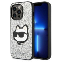 Karl Lagerfeld KLHCP14LG2CPS iPhone 14 Pro 6.1" silver/silver hardcase Glitter Choupette Patch