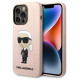 Karl Lagerfeld KLHCP14LSNIKBCP iPhone 14 Pro 6.1" hardcase pink/pink Silicone Ikonik