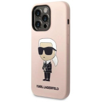 Karl Lagerfeld KLHCP14LSNIKBCP iPhone 14 Pro 6.1" hardcase pink/pink Silicone Ikonik