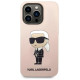 Karl Lagerfeld KLHCP14LSNIKBCP iPhone 14 Pro 6.1" hardcase pink/pink Silicone Ikonik