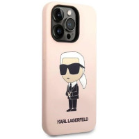 Karl Lagerfeld KLHCP14LSNIKBCP iPhone 14 Pro 6.1" hardcase pink/pink Silicone Ikonik