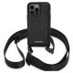 Karl Lagerfeld KLHCP14LSTMMK iPhone 14 Pro 6.1" hardcase black/black Monogram Plaque Logo Strap
