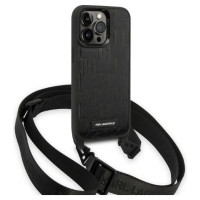 Karl Lagerfeld KLHCP14LSTMMK iPhone 14 Pro 6.1" hardcase black/black Monogram Plaque Logo Strap