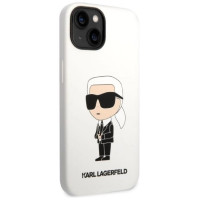 Karl Lagerfeld KLHCP14MSNIKBCH iPhone 14 Plus 6.7" hardcase white/white Silicone Ikonik