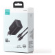 Joyroom fast GaN charger 65W USB-A, 2x USB-C black + USB-C - USB-C cable 100W 1.2m (TCG01)