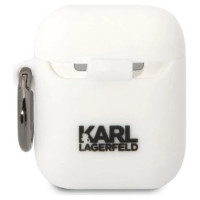 Karl Lagerfeld KLA2RUNCHH AirPods 1/2 cover white/white Silicone Choupette Head 3D