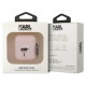 Karl Lagerfeld KLA2RUNIKP AirPods 1/2 cover pink/pink Silicone Karl Head 3D