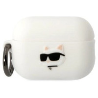 Karl Lagerfeld KLAP2RUNCHH AirPods Pro 2 cover white/white Silicone Choupette Head 3D
