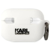 Karl Lagerfeld KLAP2RUNCHH AirPods Pro 2 cover white/white Silicone Choupette Head 3D