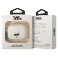 Karl Lagerfeld KLAP2RUNCHH AirPods Pro 2 cover white/white Silicone Choupette Head 3D