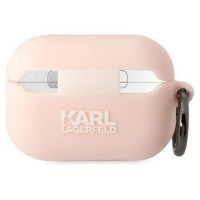 Karl Lagerfeld KLAP2RUNCHP AirPods Pro 2 cover pink/pink Silicone Choupette Head 3D