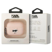 Karl Lagerfeld KLAP2RUNCHP AirPods Pro 2 cover pink/pink Silicone Choupette Head 3D