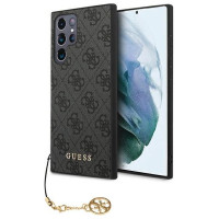 Guess GUHCS23LGF4GGR S23 Ultra S918 grey/grey hardcase 4G Charms Collection