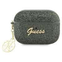 Guess GUAP2GLGSHA AirPods Pro 2 cover green/kaki Glitter Flake 4G Charm