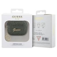 Guess GUAP2GLGSHA AirPods Pro 2 cover green/kaki Glitter Flake 4G Charm
