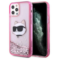 Karl Lagerfeld KLHCP12MLNCHCP iPhone 12/ 12 Pro 6.1" pink/pink hardcase Glitter Choupette Head