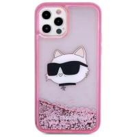 Karl Lagerfeld KLHCP12MLNCHCP iPhone 12/ 12 Pro 6.1" pink/pink hardcase Glitter Choupette Head