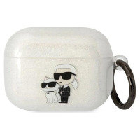 Karl Lagerfeld KLAPHNKCTGT Airpods Pro cover transparent Gliter Karl&Choupette