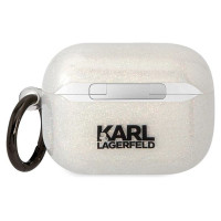 Karl Lagerfeld KLAPHNKCTGT Airpods Pro cover transparent Gliter Karl&Choupette