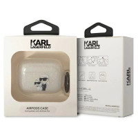 Karl Lagerfeld KLAPHNKCTGT Airpods Pro cover transparent Gliter Karl&Choupette
