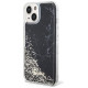 Guess Liquid Glitter Marble case for iPhone 14 - black
