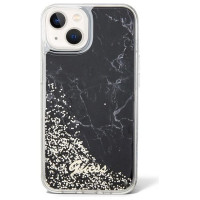 Guess Liquid Glitter Marble case for iPhone 14 - black