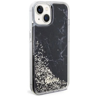 Guess Liquid Glitter Marble case for iPhone 14 - black