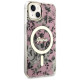 Guess Flower MagSafe case for iPhone 14 - pink