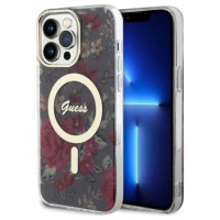 Guess GUHMP14XHCFWSA iPhone 14 Pro Max 6.7" green/khaki hardcase Flower MagSafe