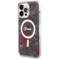 Guess GUHMP14XHCFWSA iPhone 14 Pro Max 6.7" green/khaki hardcase Flower MagSafe