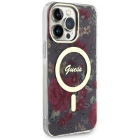 Guess GUHMP14XHCFWSA iPhone 14 Pro Max 6.7" green/khaki hardcase Flower MagSafe