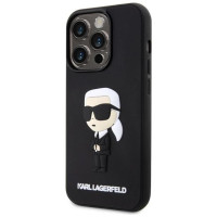 Karl Lagerfeld KLHCP14L3DRKINK iPhone 14 Pro 6.1" black/black hardcase Rubber Ikonik 3D