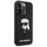 Karl Lagerfeld KLHCP14L3DRKINK iPhone 14 Pro 6.1" black/black hardcase Rubber Ikonik 3D