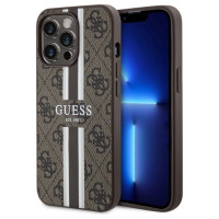 Guess GUHMP13XP4RPSW iPhone 13 Pro Max 6.7" brown/brown hardcase 4G Printed Stripes MagSafe