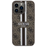 Guess GUHMP13XP4RPSW iPhone 13 Pro Max 6.7" brown/brown hardcase 4G Printed Stripes MagSafe