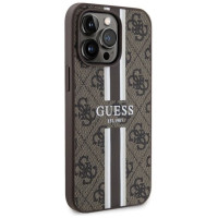 Guess GUHMP13XP4RPSW iPhone 13 Pro Max 6.7" brown/brown hardcase 4G Printed Stripes MagSafe