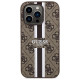 Guess GUHMP14LP4RPSW iPhone 14 Pro 6.1" brown/brown hardcase 4G Printed Stripes MagSafe